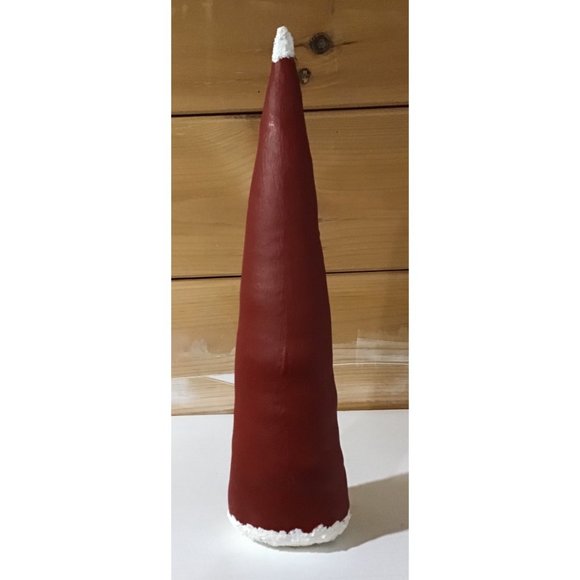 Paper Mache Cone Shaped Christmas Santa Figurine 12.75” H - Picture 3 of 5